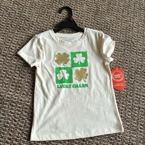 NWT Off white Patrick’s Day Tee Size 6